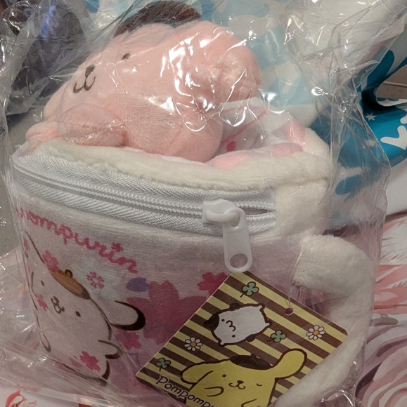 Pompompurin YumeTwins Exclusive Sakura Latte Mug Pouch - Picture 3 of 5